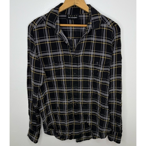 THE KOOPLES Sport Silk Plaid Button Down Shirt - Picture 1 of 4